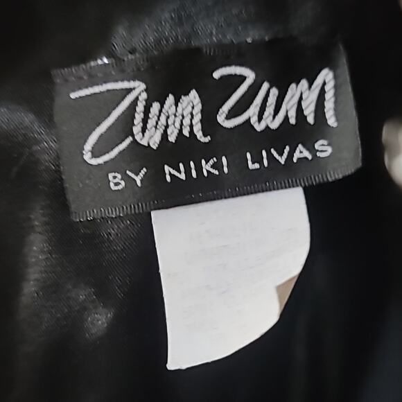 Never Worn VTG 2000s Prom Dress Long Silky Satin Velvet Sequin Empire Waist Top - Picture 4 of 11